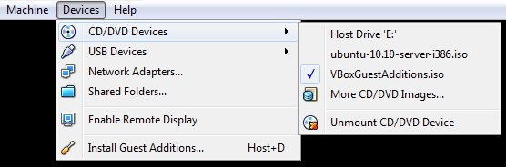 Install VirtualBox Guest Additions in Ubuntu Server
